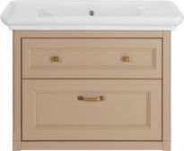 Тумба с раковиной ASB-Woodline Толедо 85 капучино