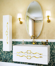 Мебель для ванной Clarberg Due amanti 100 белая ручки золото