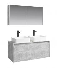 Мебель для ванной Aqwella Mobi 120 фасад бетон светлый, корпус бетон светлый