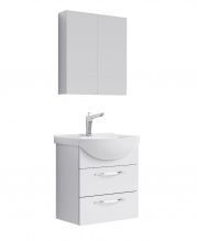 Мебель для ванной Aqwella Аллегро 65 белая подвесная, 2 ящика