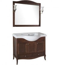 Мебель для ванной ASB-Woodline Салерно 105 антикварный орех