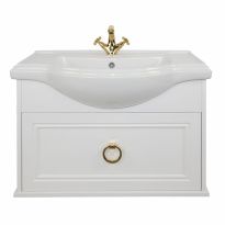 Тумба с раковиной Tessoro Foster 80 подвесная белая