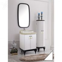 Тумба Tessoro Rivoli 80 корпус белый/цоколь с ножками белый