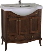 Тумба с раковиной ASB-Woodline Салерно 80 антикварный орех