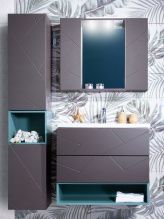 Мебель для ванной Бриклаер Кристалл 80-3 софт графит