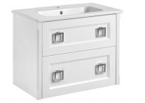 Тумба с раковиной ASB-Woodline Рома 80 П белая