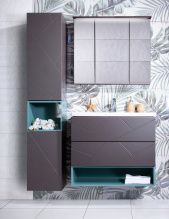 Мебель для ванной Бриклаер Кристалл 80-4 софт графит