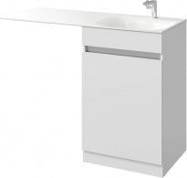 Тумба с раковиной Aqwella Forma 115 с бельевой корзиной справа