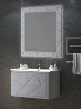 Мебель для ванной Opadiris Луиджи 90 серая матовая