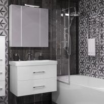 Мебель для ванной Opadiris Арабеско 80 белая, с зеркальным шкафчиком