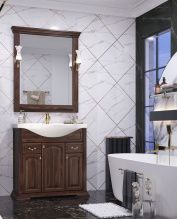 Мебель для ванной Opadiris Риспекто 85 орех антикварный
