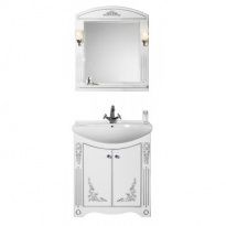 Мебель для ванной Vod-ok Кармен 85 с дверками патина серебро