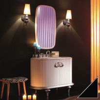 Тумба Tessoro Rivoli 120 корпус белый/цоколь с ножками черный