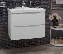 Тумба с раковиной Opadiris Элеганс 70 белая матовая