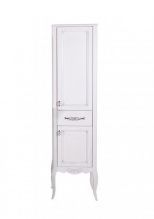 Пенал ASB-Woodline Модерн 40 R белый, патина серебро