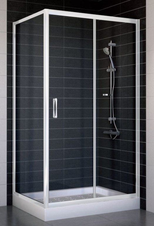 Душевое ограждение Vegas Glass ZP+ZPV 105*100 08 10 профиль хром глянцевый, стекло сатин