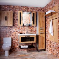 Мебель для ванной Бриклаер Лофт 80 подвесная метрополитен грей