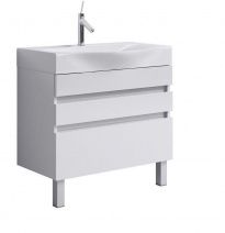 Тумба с раковиной Aqwella 5 stars Бергамо 80 напольная, белая